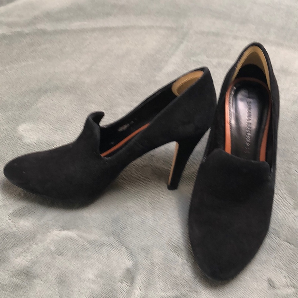 Banana Republic Black Suede Shooties sz 7 1/2